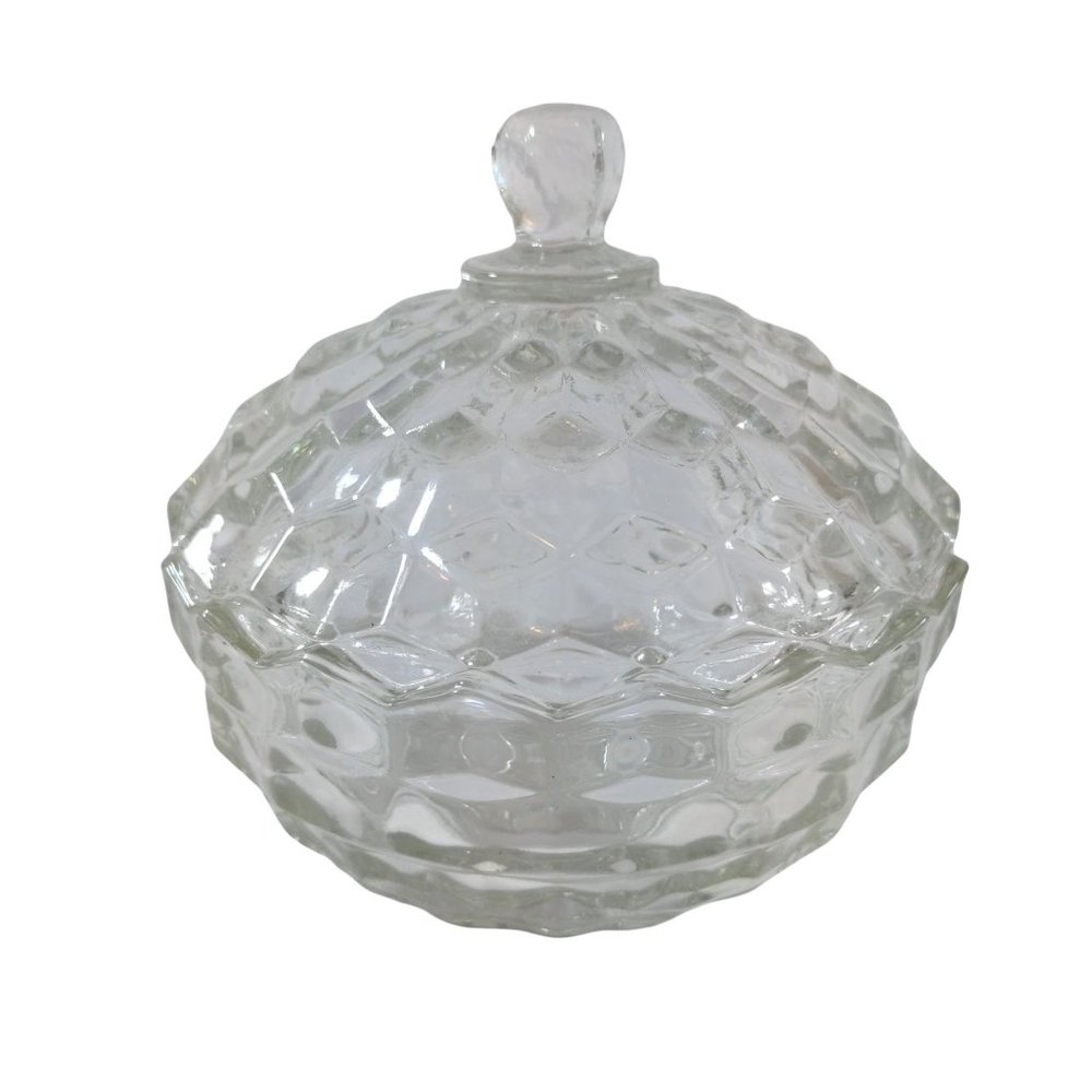 Vintage Indiana Glass Colony Whitehall Covered Candy Dish Confectionary Glass